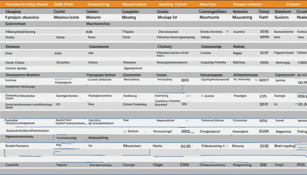 Manufacturing Efficiency Comparison Chart